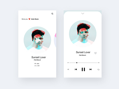 UI #22 Music Player daily ui mobile music player sunset lover ui ux