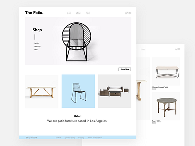 The Patio - Ecommerce Site ecommerce furniture ui ux web design website