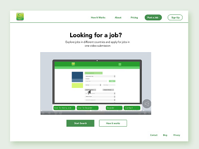 Job Search Web Design design homepage design job site redesign search ui design web design