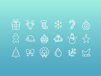 Christmas Icons christmas design holiday icons icons design iconset illustration ui vector xmas