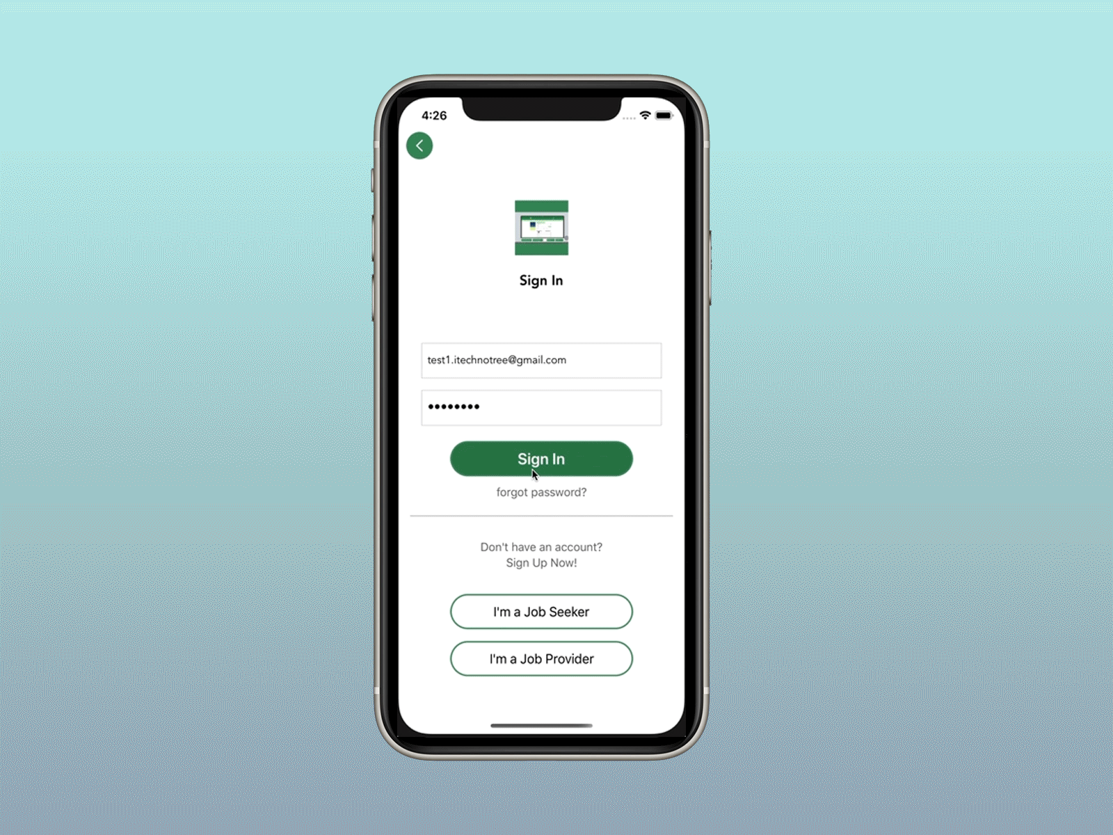 Job Provider App animation design iphone job application job board job listing job portal job profile job provider job search mobile app motion prototype sign in ui ux