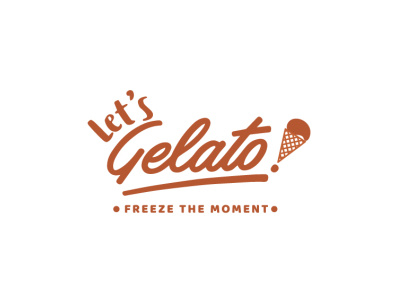 Lets Gelato! brand identity branding concept design frozen dessert gelatoshop graphic illustration packaging vector