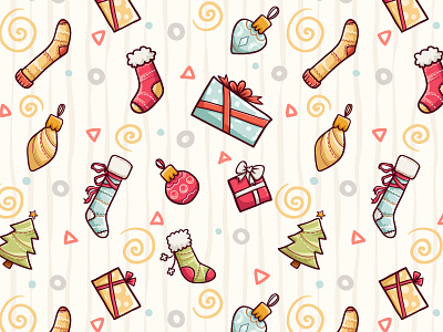 Christmas pattern background christmas christmas stockings new year pattern seamless wallpaper