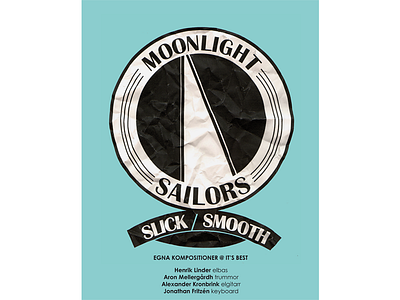 Moonlight Sailors music poster typography