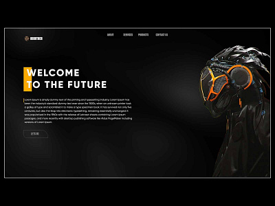 Robotech Landing Page design landingpage ui ux webdesign website website design