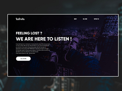 Feeling Lost Landing Page design landingpage minimal typography ui uidesign ux web webdesign website design