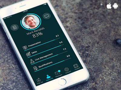 Interface mockup to demo iOS & Android icons android interface ios icons iphone 6 mock-up ui