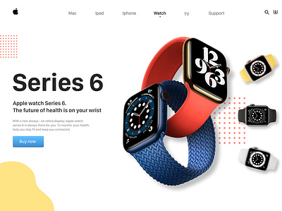 Apple Watch Series 6 Landingpage branding design ui ux