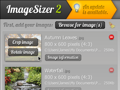 Design for ImageSizer v2