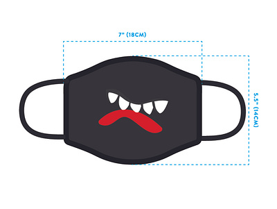 "cute smile" - Design For Good Face Mask Challenge abstract cartoon coronavirus covid 19 dribbble face mask fun mask design stay safe vector