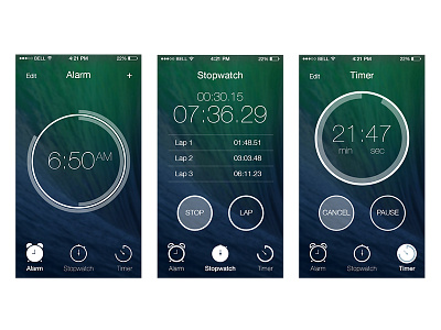 iOS Alarm Kit alarm mobile stopwatch timer