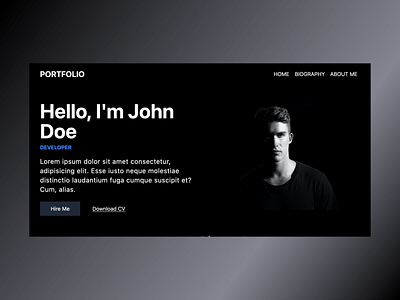 Portfolio Dark Theme