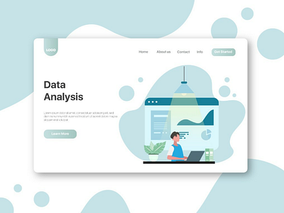 Data Analysis header illustration ui design