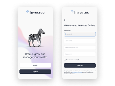 Investec Sign Up Redesign dailyui design ui