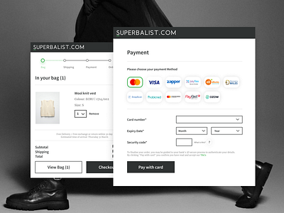 Superbalist Credit Card Checkout dailyui design graphic design ui