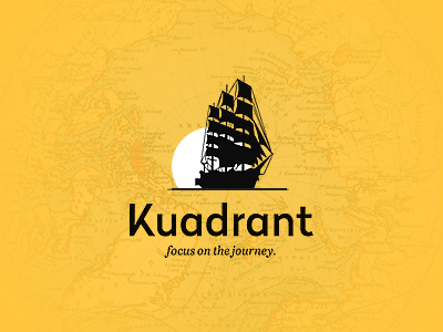 Kuadrant Logo boat branding journey logo ship sun travel