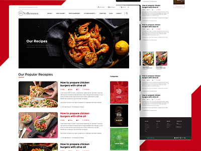 Culinary website design clean design food food website foodie homepage design recepies webdesign