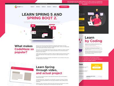 Online Course Landing Page branding design designer hero banner hero image homepage homepage design landing landing page design landingpage webdesign website website design