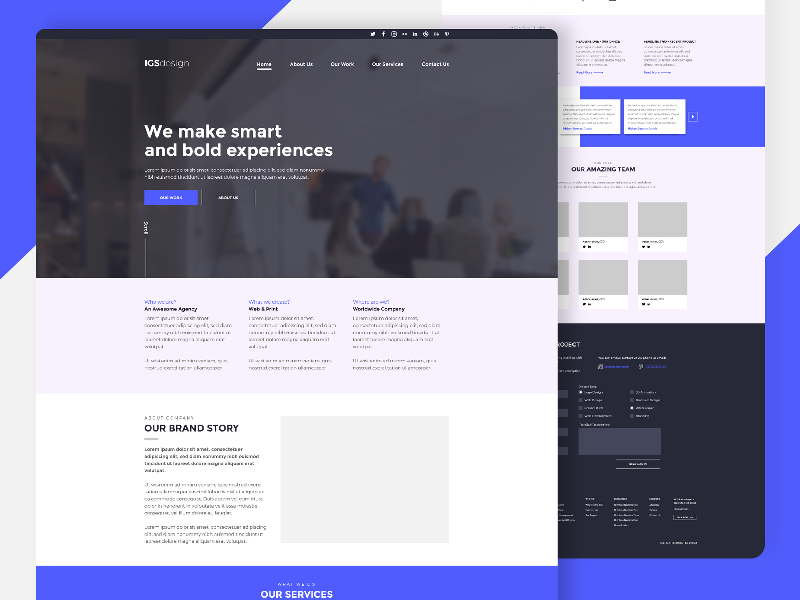 Homepage for Creative Agency by Darko Kosic on Dribbble