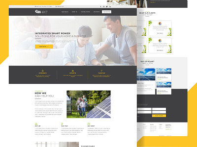 Energy Efficient company website design branding contact form contact us design eco home page homepage homepage design illustration landing page logo solar solar panel solar panels solar system sustainability sustainable vector webdesign website