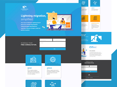 Homepage for marketing agency