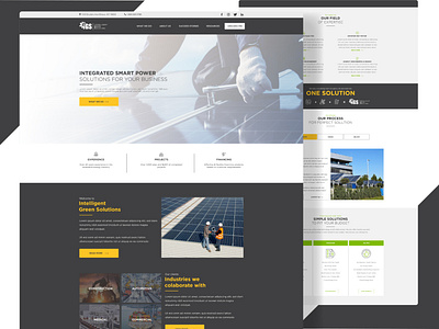 Homepage for Intelligent Green Solutions about us page branding contact form design eco ecology hero banner home page homepage design solar solar energy solar panel solar panels solar system sustainability sustainable uiuxdesign webdesign website design