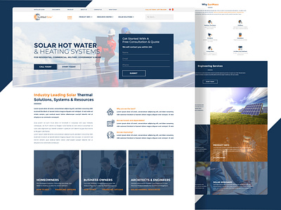 Website design - Solar engineering and manufacturing company design eco ecology solar solar panel solar system sustainability sustainable webdesign website