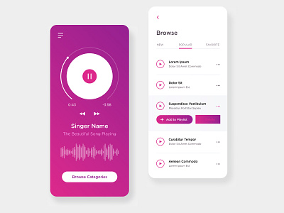Music app concept concept music ui ux