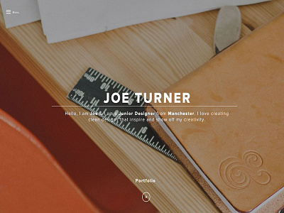 Dribbble designer minimal photoshop portfolio