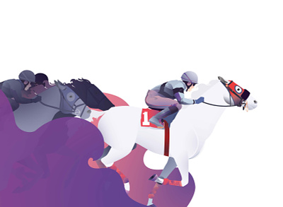 Horse racing animal illustration illustrator vector