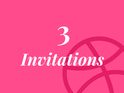 3 Dribbble Invitations dribbble invitation invite