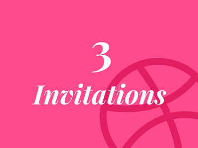 3 Dribbble Invitations