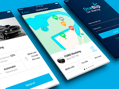 Oneblip. Car Sharing app avto car map oneblip registration sharing
