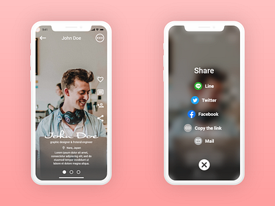 Daily UI #010 Social Share adobexd app daily ui dailyui dailyui 010 datingapp design socialshare