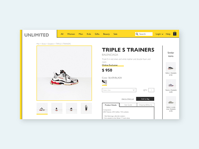 Daily UI #012 E Commerce Shop adobexd daily ui dailyui dailyui 012 design ecommerce ecommerce design sneaker ui