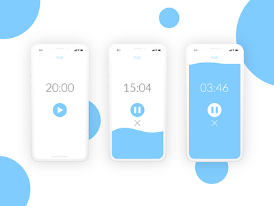 Daily UI #014 Countdown Timer: Nap timer adobexd app countdowntimer daily ui dailyui dailyui 014 design nap timer ui