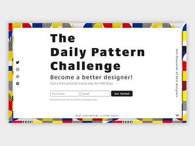 DailyUI #026 Subscribe adobexd colorful daily ui dailyui dailyui 026 design interface design pattern subscribe typogaphy ui web design