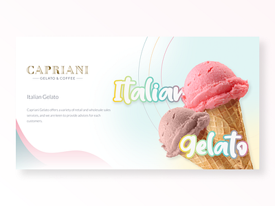 Italian Gelato branding design graphic design ui ux