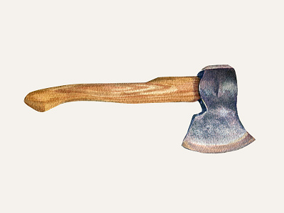 Axe Painting ax axe painting tool watercolor wood