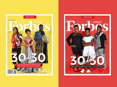 Cover Design | Forbes Africa 30under30 concept cover design graphic design print publishing