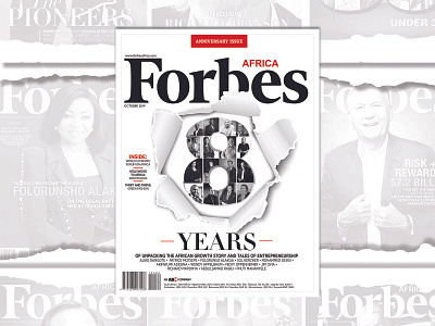 Forbes Africa Anniversary cover concept cover design magazine print publishing