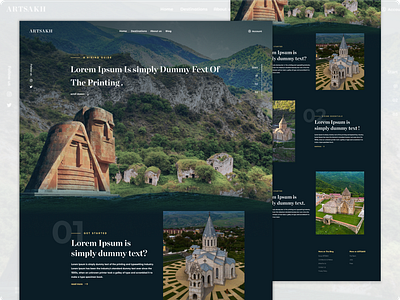 Artsakh/Traveling Blog design figma ui