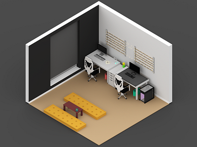 Home Office by Esen on Dribbble