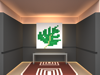 Hallway Art interiordesign magicavoxel voxel voxelart