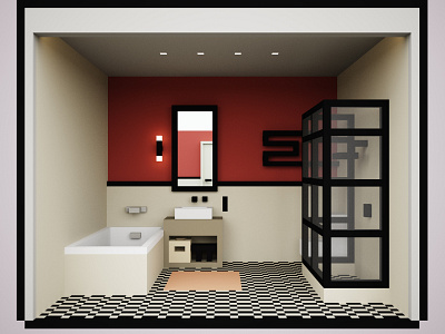 Bathroom Inspiration 3d bathroom interiordesign magicavoxel voxel voxelart