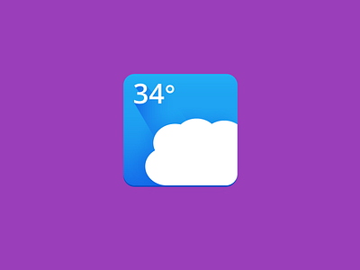 Blue Weather Icon blue flat icon long shadow simple weather