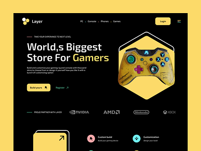 Layer Gaming Website adobe branding design games gaming website graphic design illustration logo typography ui ux ui webapp website