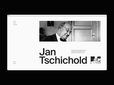 Jan Tschichold — website concept