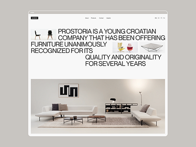 Prostoria — website concept furniture
