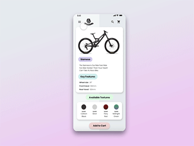 Roar Bikes App Animation